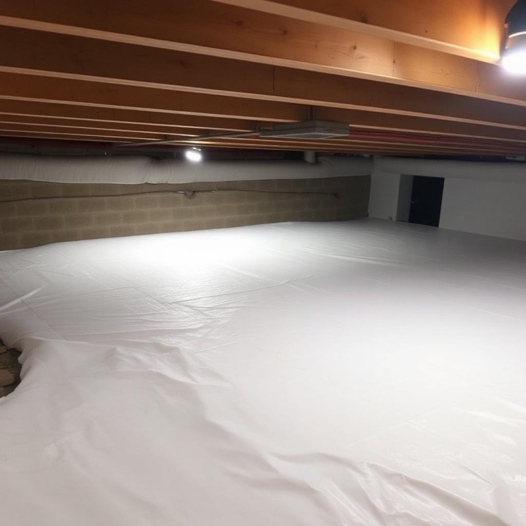 Encapsulated crawlspace after Moisture Shield install