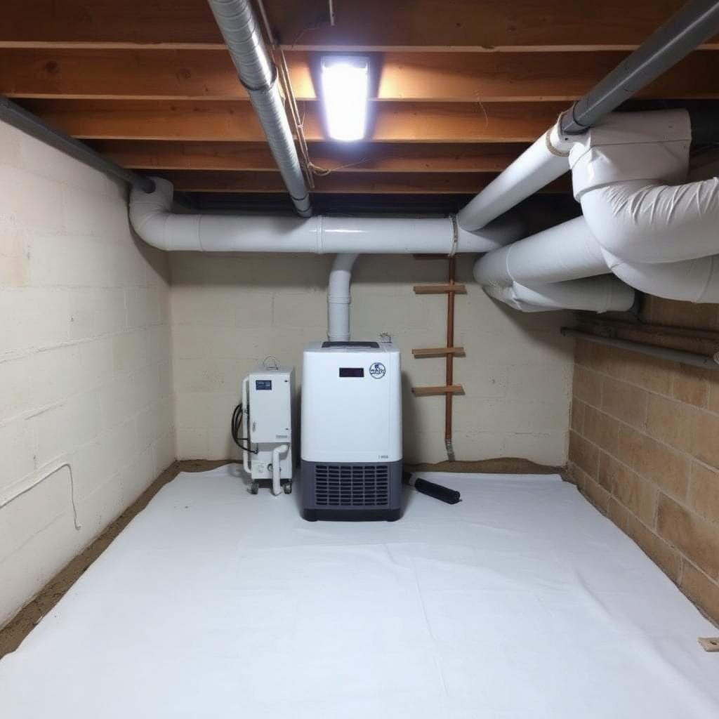 Drainage + Dehumidifier Install — after